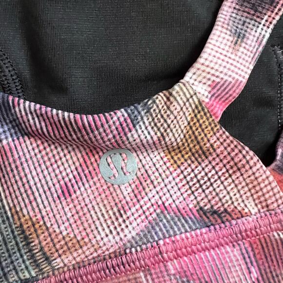 Lululemon Stash N’ Run Bra Womens 4 Sun Dazed Multi Pink / Super Dark W2ASTS - Picture 3 of 6